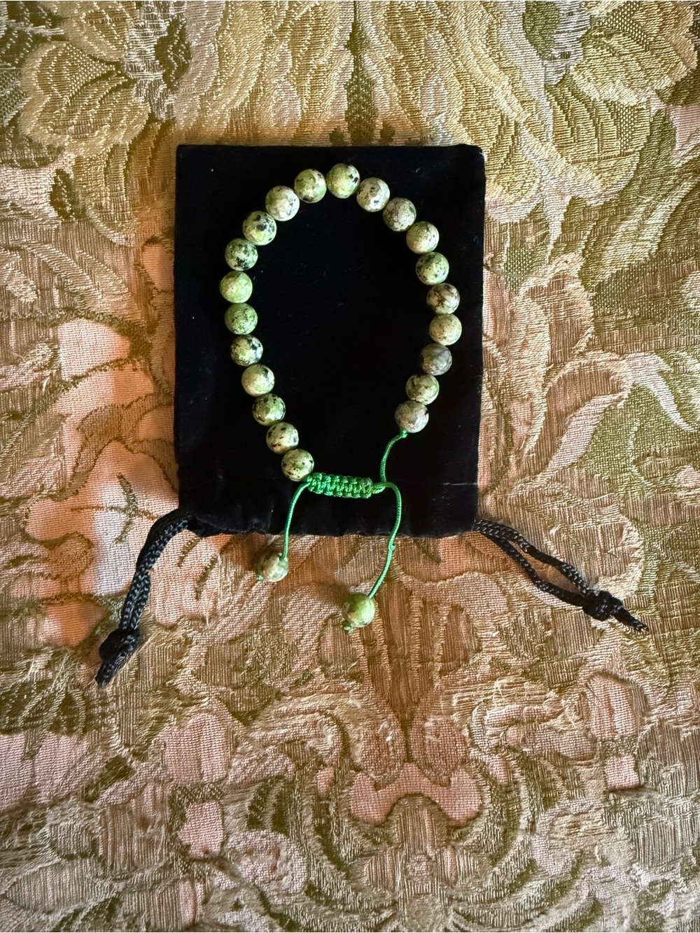 Green Jasper Adjustable Bracelet